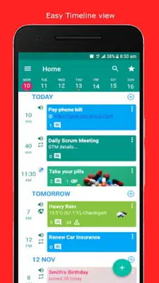 Pi Reminder Todo, Alarms & Re android App screenshot 1